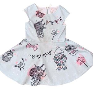 Cute Pastel Twirl Dress with Fun Valentine Prints